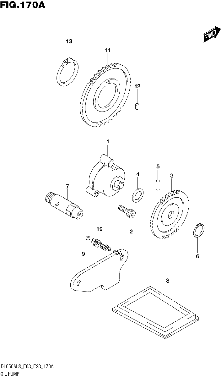 Diagrama de 170A OIL PUMP