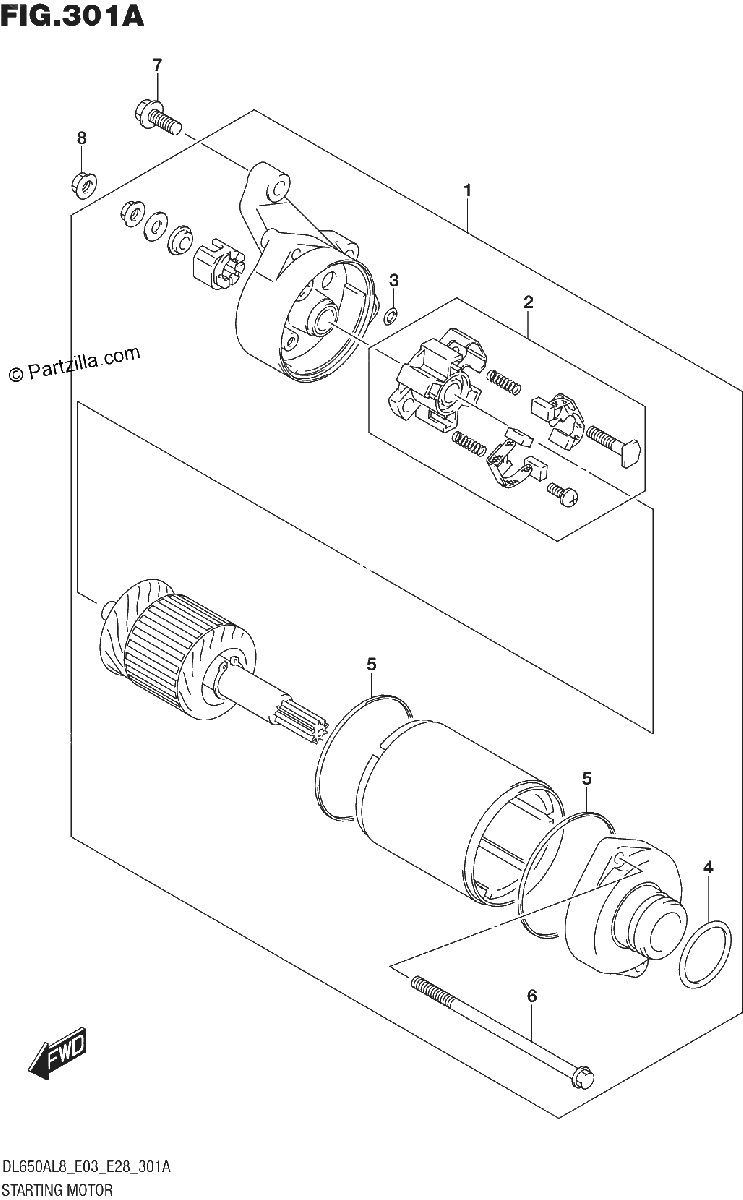 Diagrama de 301A STARTING MOTOR