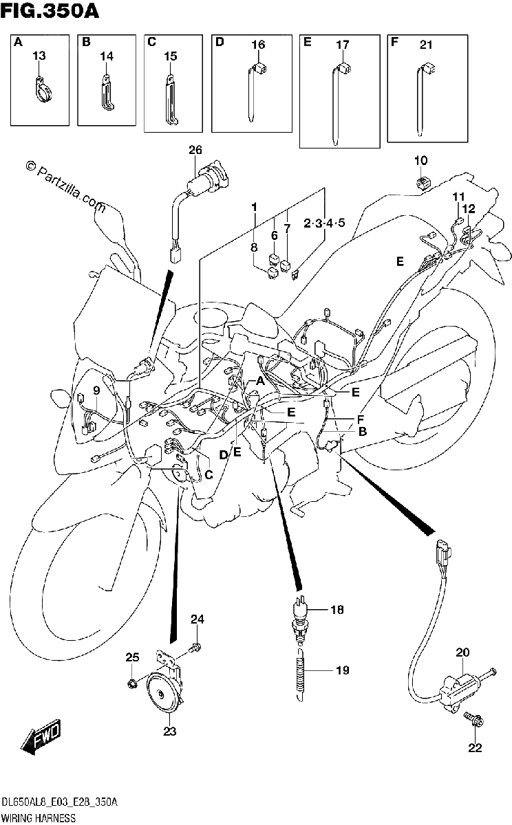 Diagrama de 350A WIRING HARNESS E03 E28