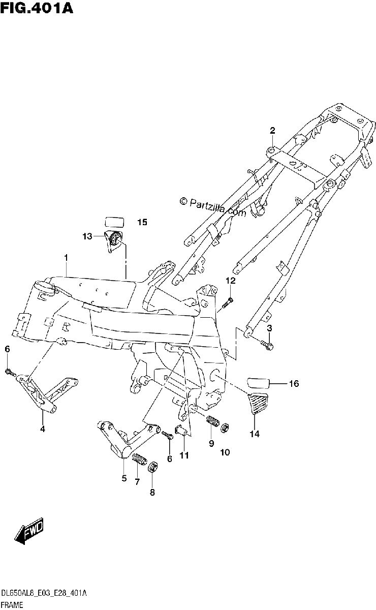 Diagrama de 401A FRAME