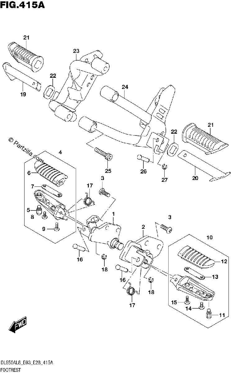 Diagrama de 415A FOOTREST