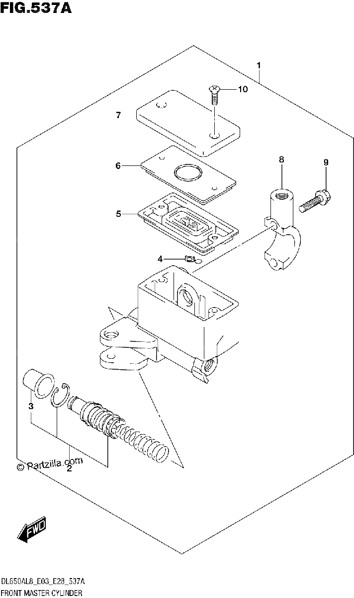Diagrama de 537A FRONT MASTER CYLINDER