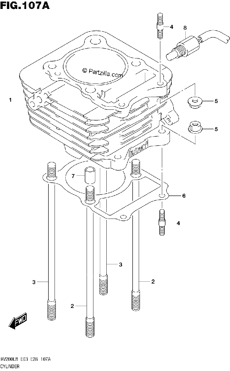 Diagrama de 107A CYLINDER