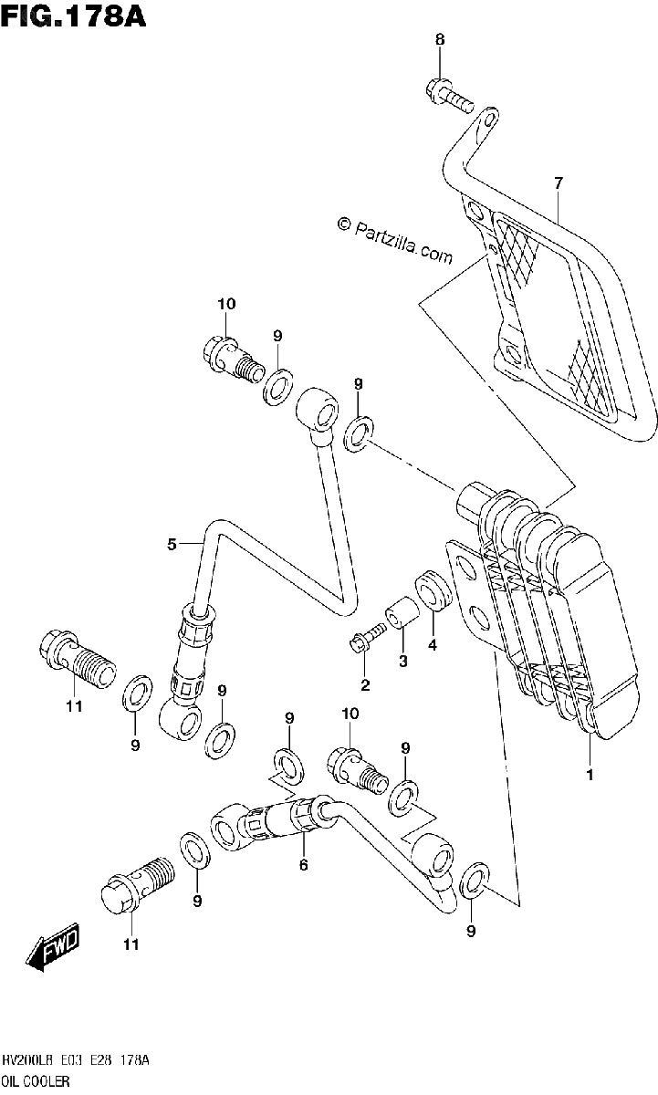 Diagrama de 178A OIL COOLER