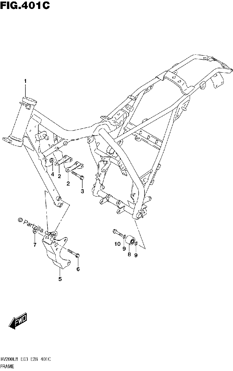 Diagrama de 401C FRAME RV200L8 E33