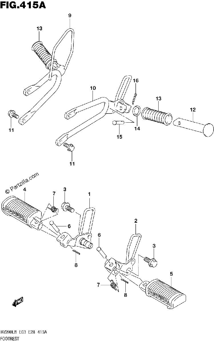 Diagrama de 415A FOOTREST