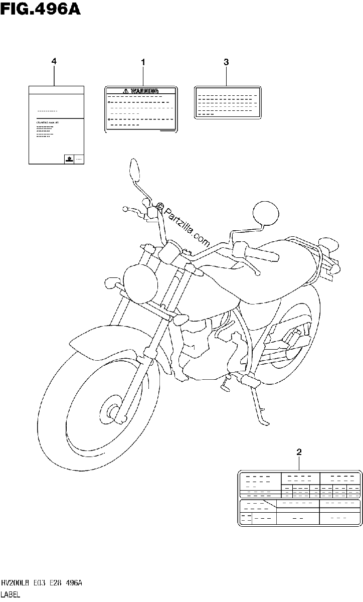 Diagrama de 496A LABEL RV200L8 E03