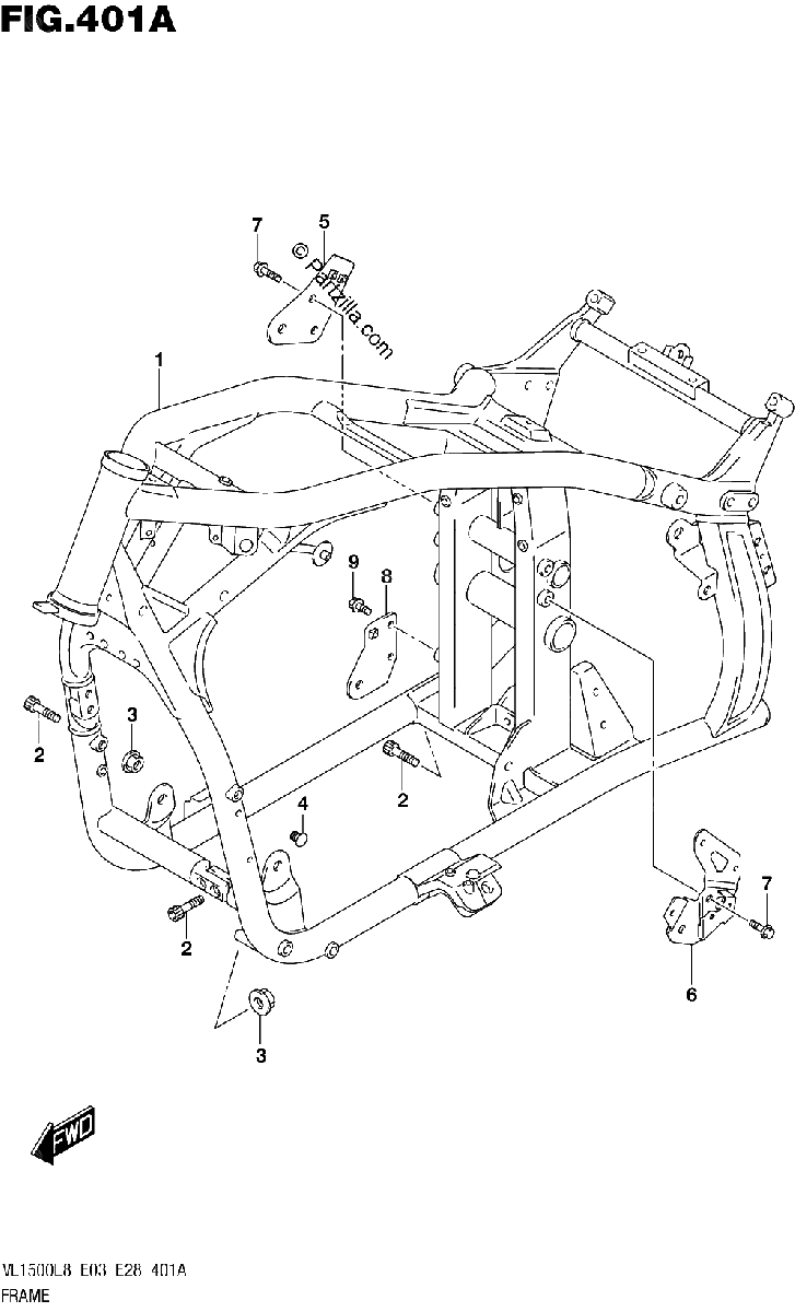 Diagrama de 401A FRAME