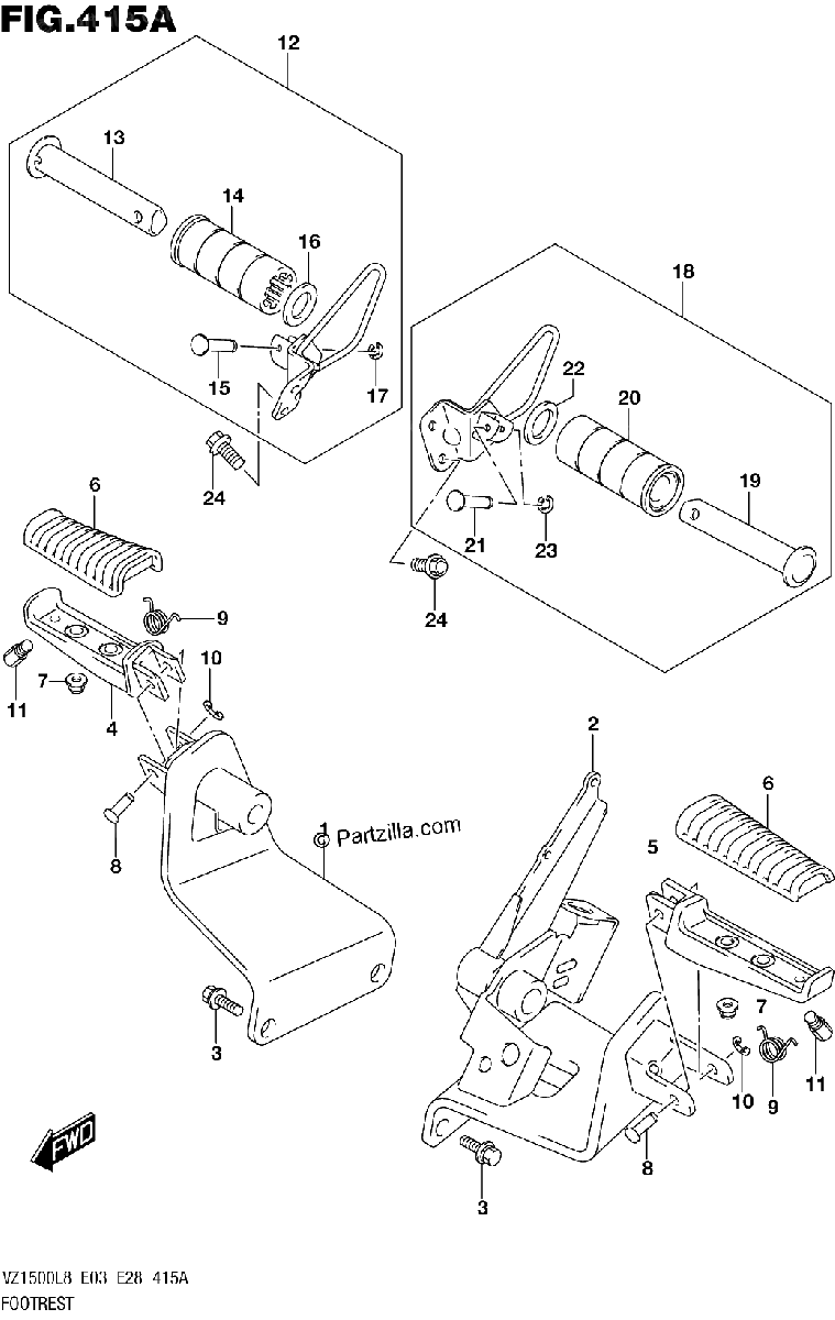 Diagrama de 415A FOOTREST