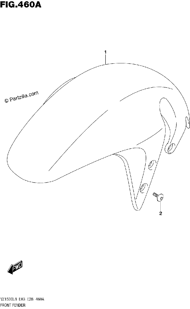 Diagrama de 460A FRONT FENDER