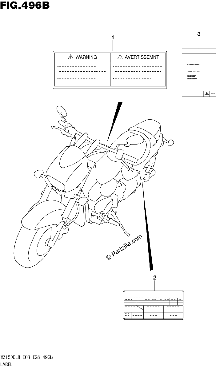 Diagrama de 496B LABEL VZ1500L8 E28