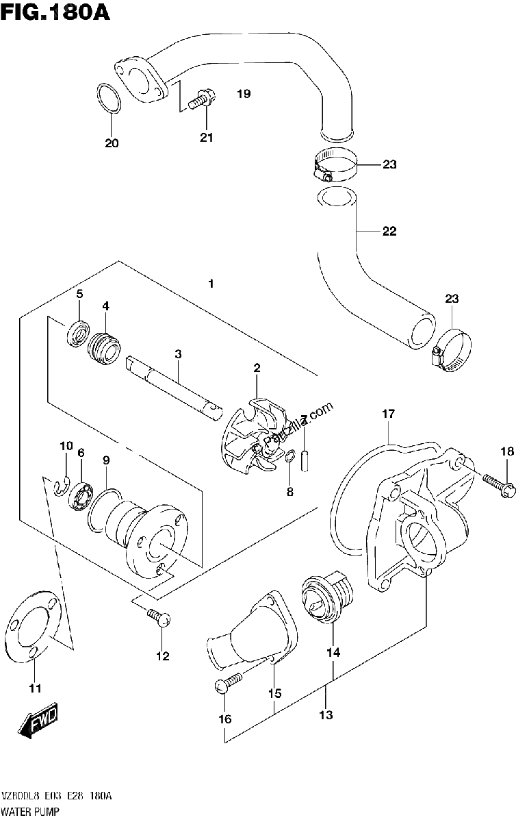 Diagrama de 180A WATER PUMP