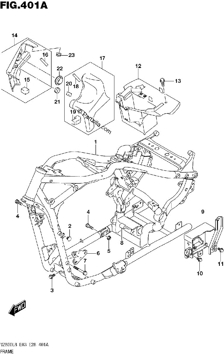 Diagrama de 401A FRAME