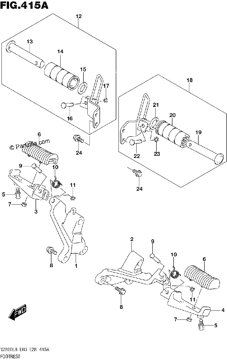 Diagrama de 415A FOOTREST
