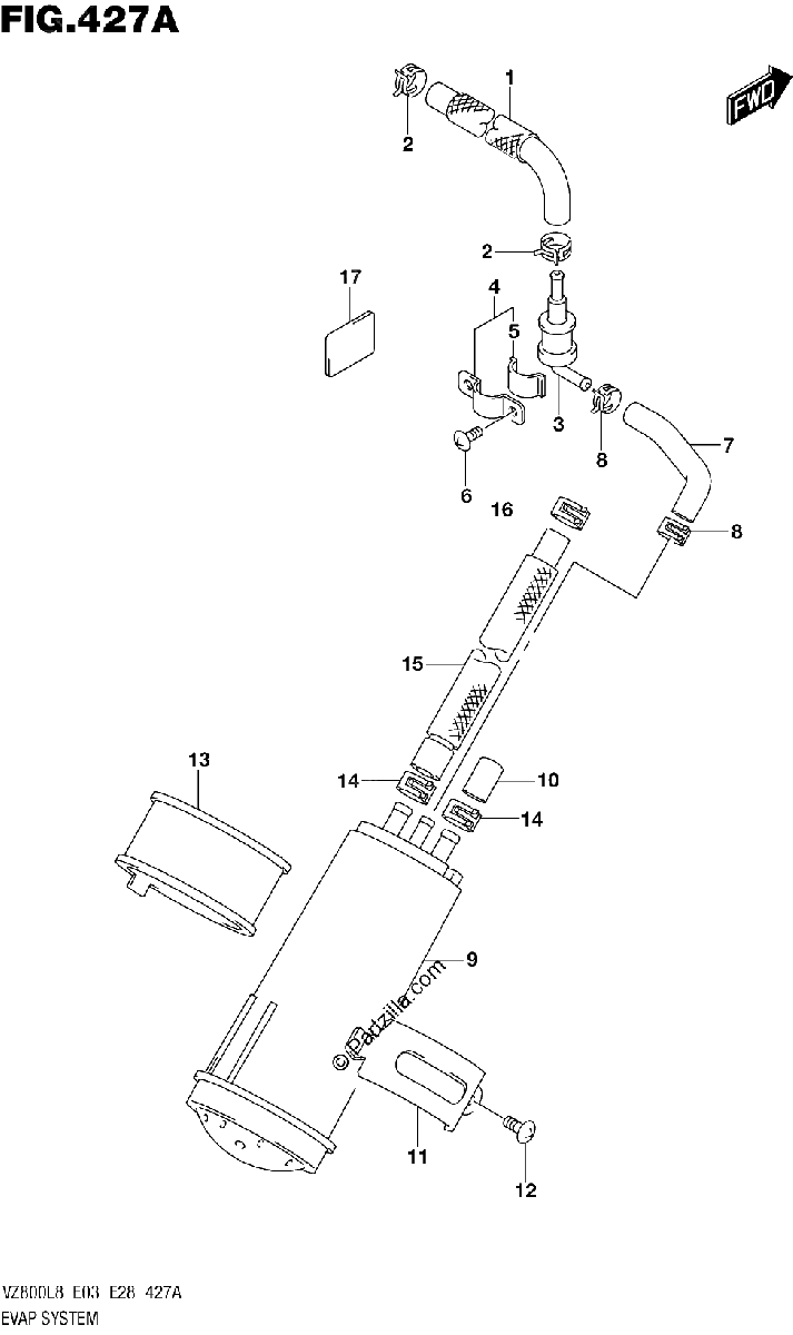Diagrama de 427A EVAP SYSTEM VZ800L8 E33