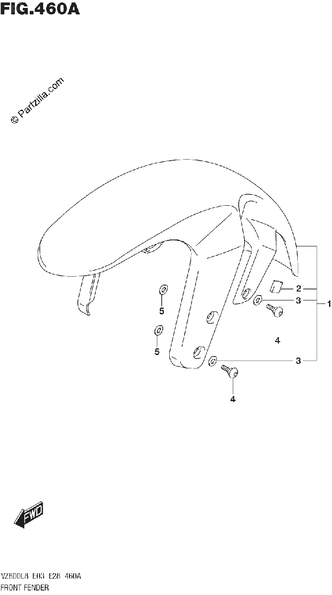 Diagrama de 460A FRONT FENDER