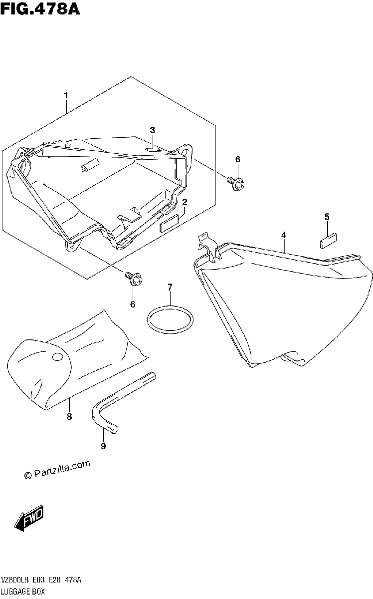 Diagrama de 478A LUGGAGE BOX