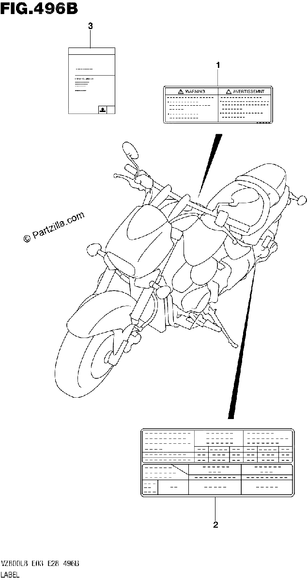 Diagrama de 496B LABEL VZ800L8 E28