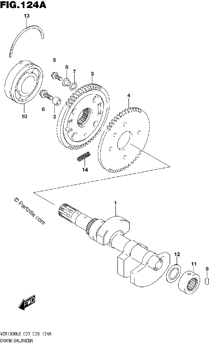 Diagrama de 124A CRANK BALANCER