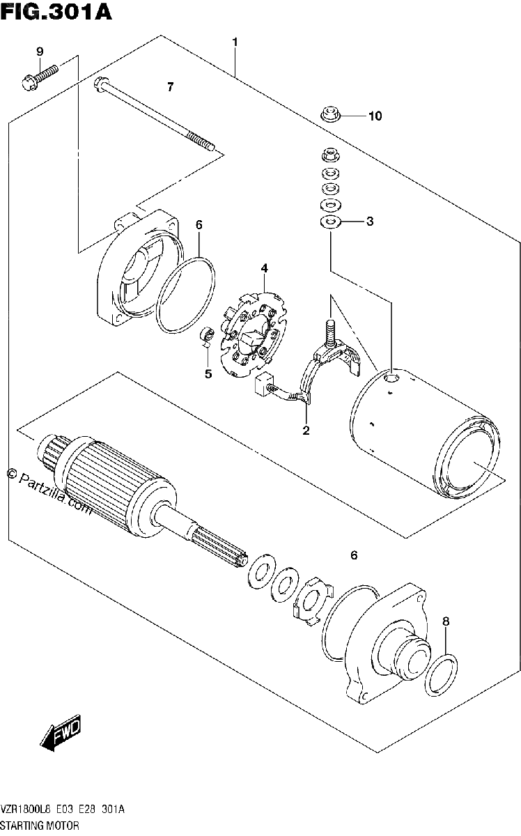 Diagrama de 301A STARTING MOTOR