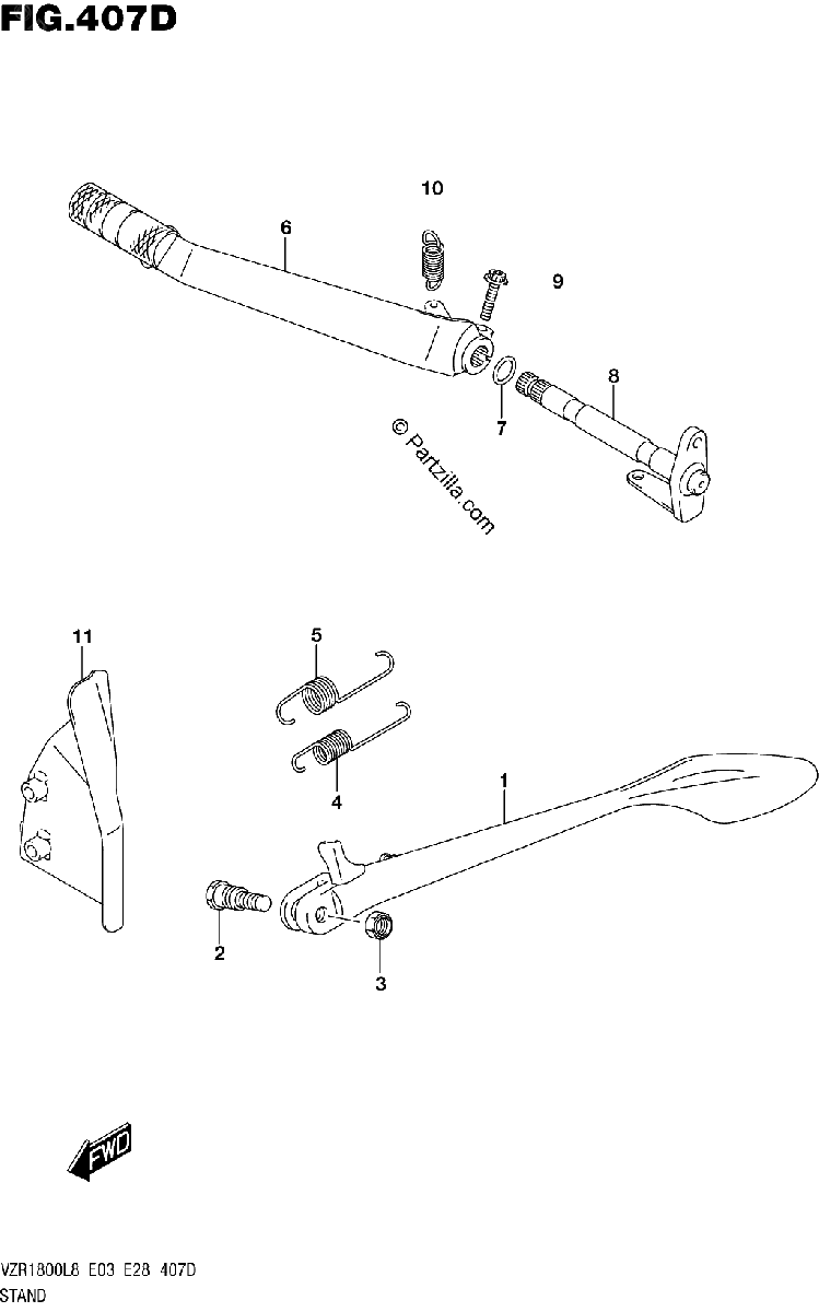 Diagrama de 407D STAND VZR1800BZL8 E33