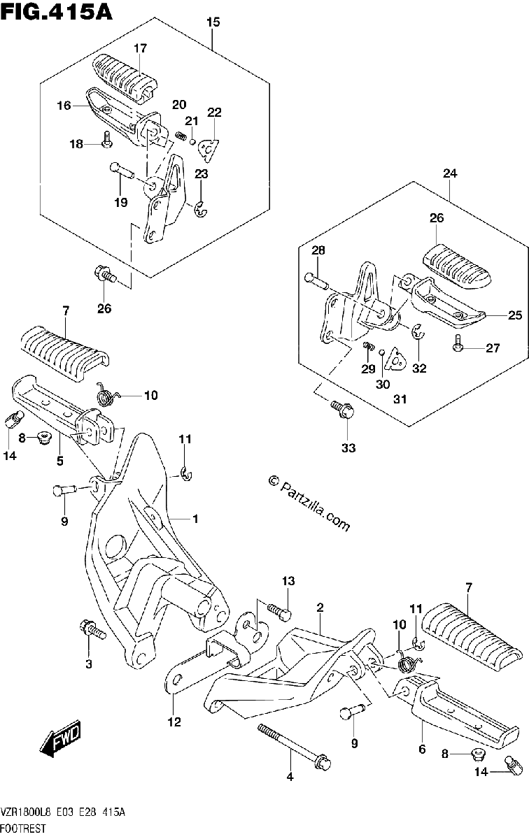 Diagrama de 415A FOOTREST