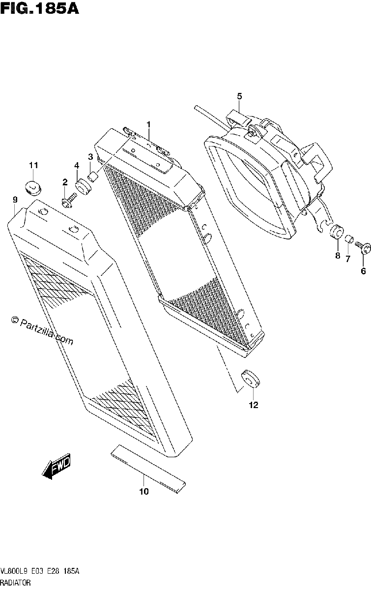 Diagrama de 185A RADIATOR