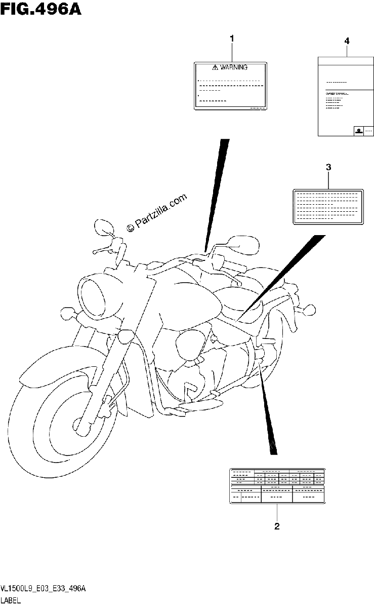 Diagrama de 496A LABEL VL1500BL9 E03
