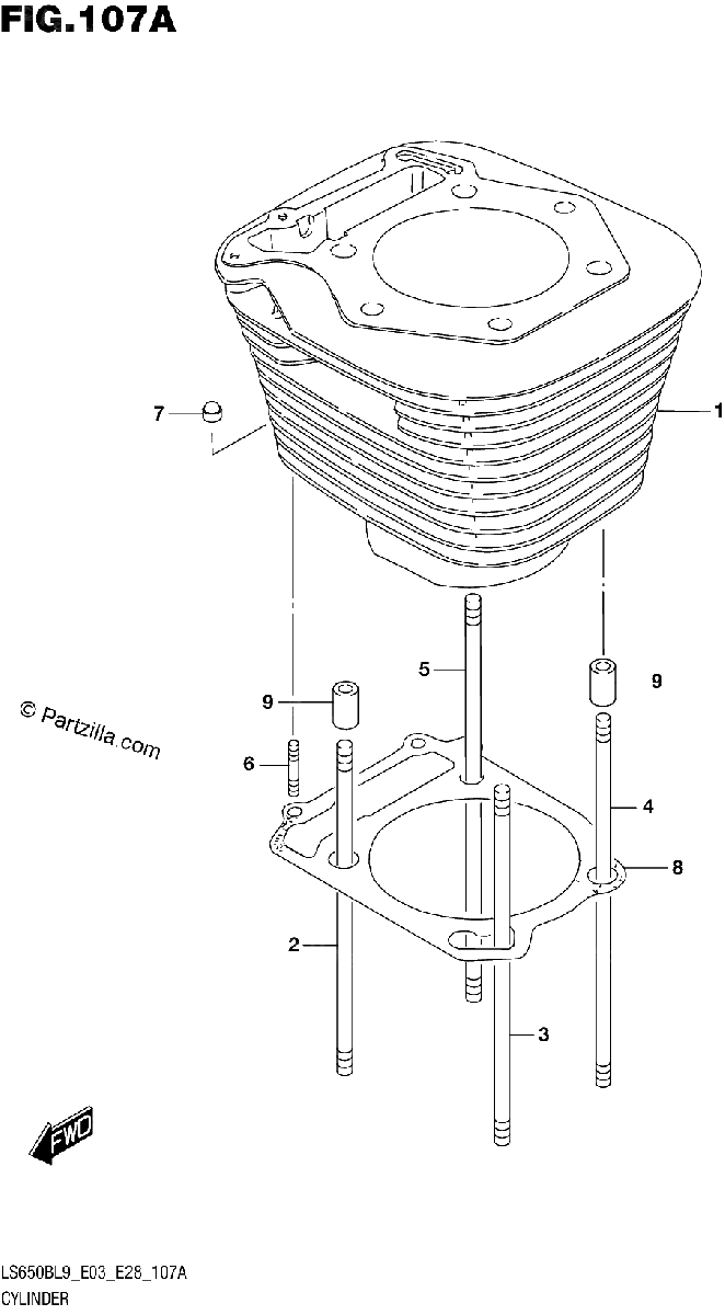 Diagrama de 107A CYLINDER