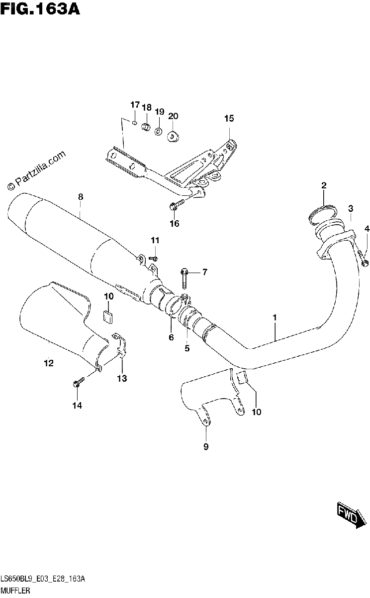 Diagrama de 163A MUFFLER