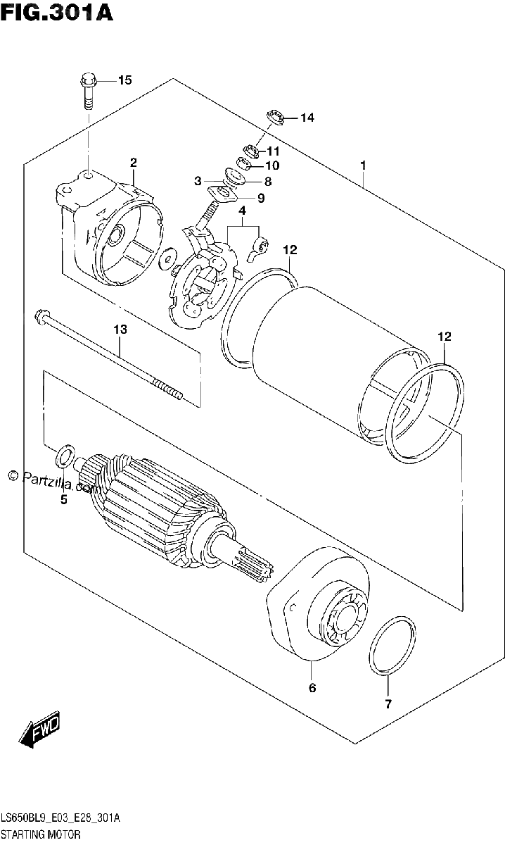 Diagrama de 301A STARTING MOTOR