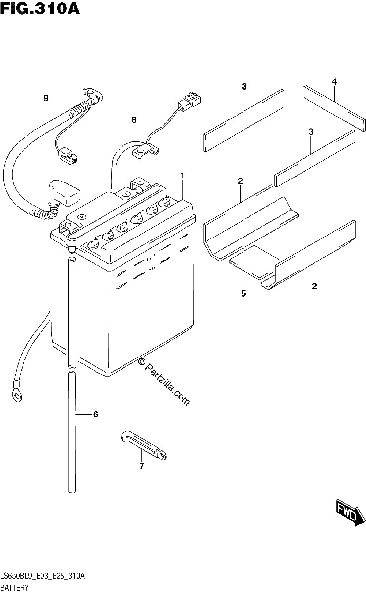 Diagrama de 310A BATTERY