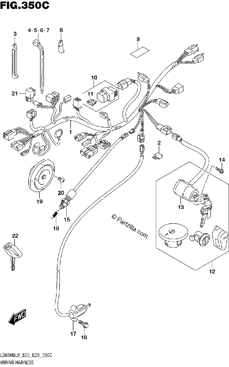 Diagrama de 350C WIRING HARNESS LS650BL9 E33