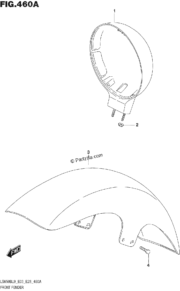 Diagrama de 460A FRONT FENDER