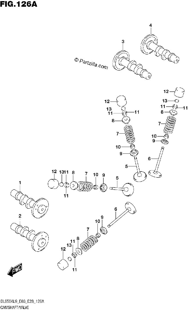 Diagrama de 126A CAMSHAFT VALVE