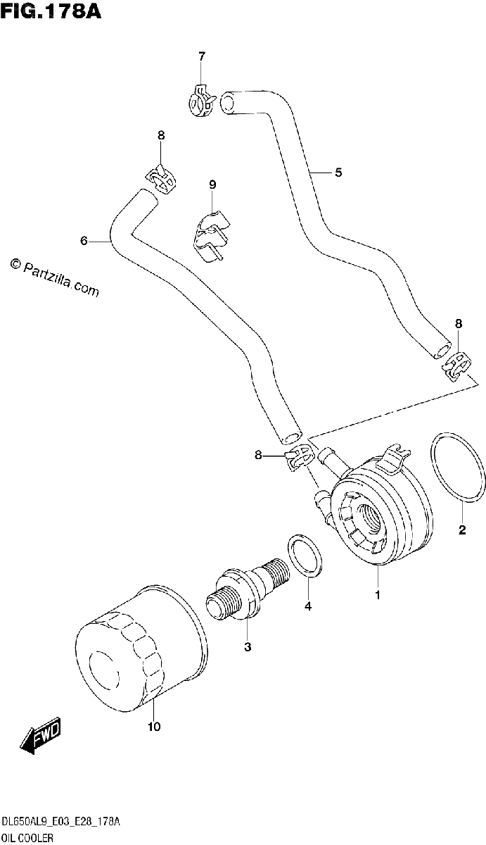 Diagrama de 178A OIL COOLER