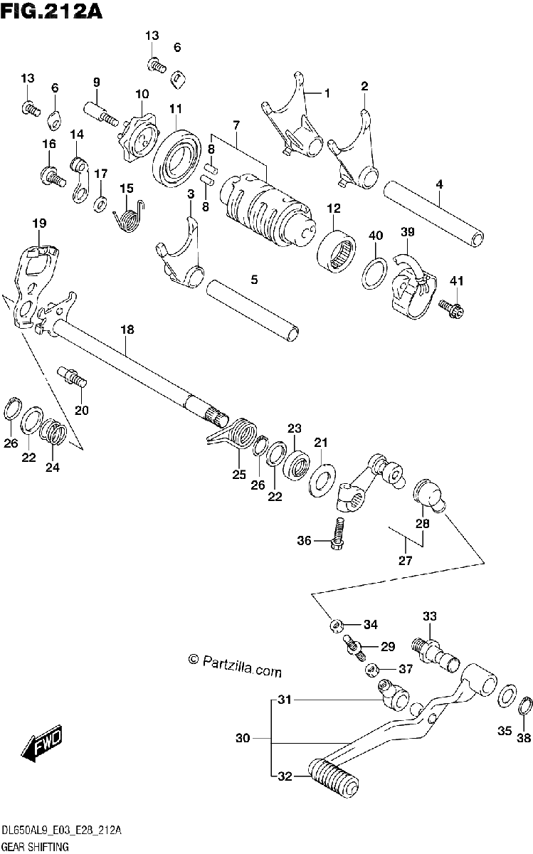 Diagrama de 212A GEAR SHIFTING