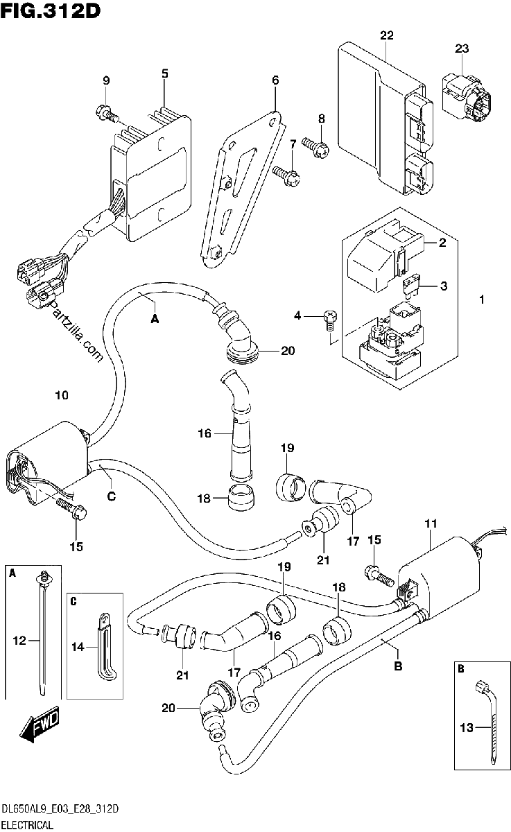 Diagrama de 312D ELECTRICAL E03 E28