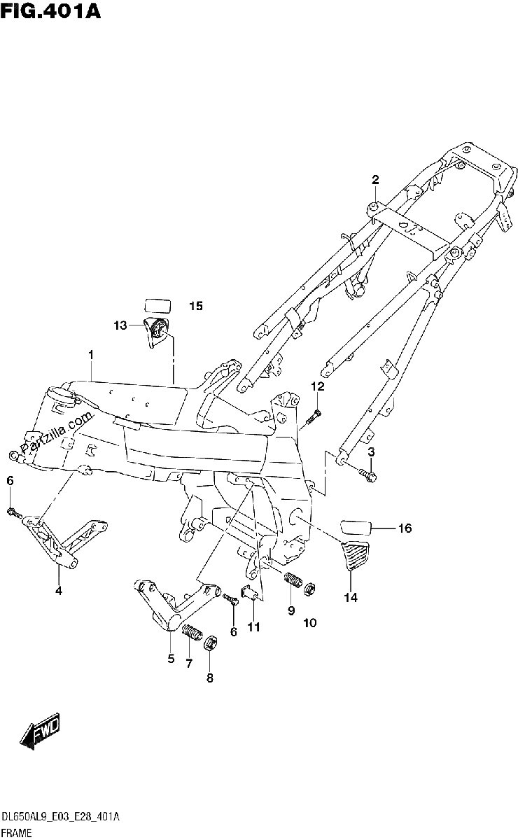 Diagrama de 401A FRAME