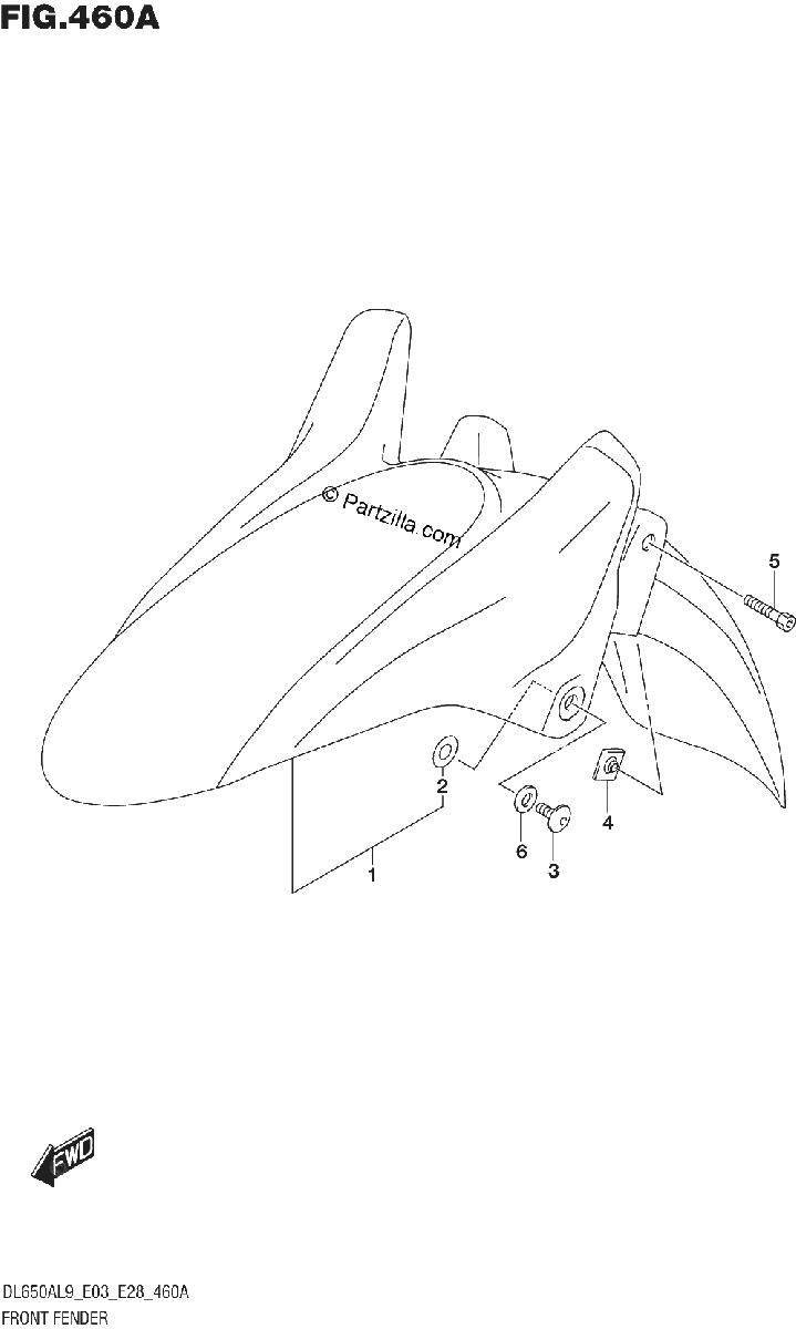Diagrama de 460A FRONT FENDER
