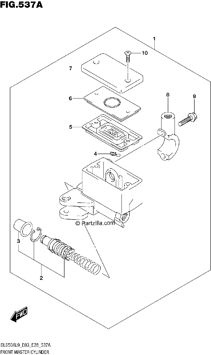 Diagrama de 537A FRONT MASTER CYLINDER