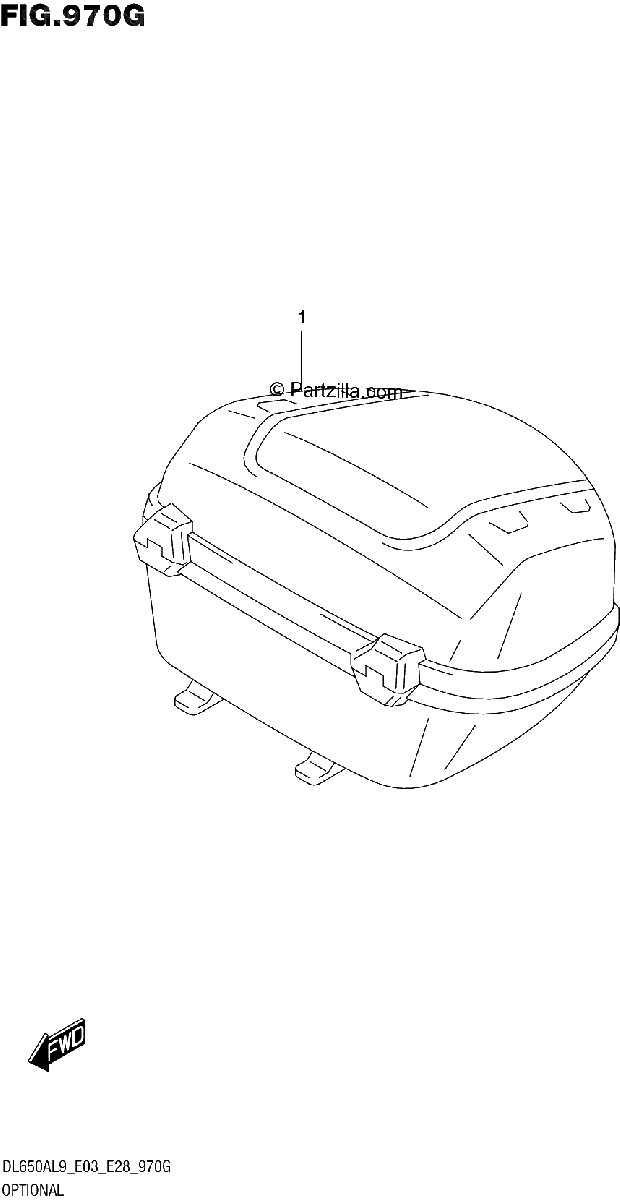 Diagrama de 970G OPTIONAL TOP CASE SET
