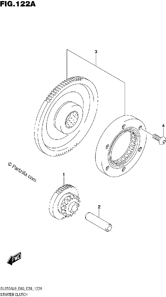 Diagrama de 122A STARTER CLUTCH