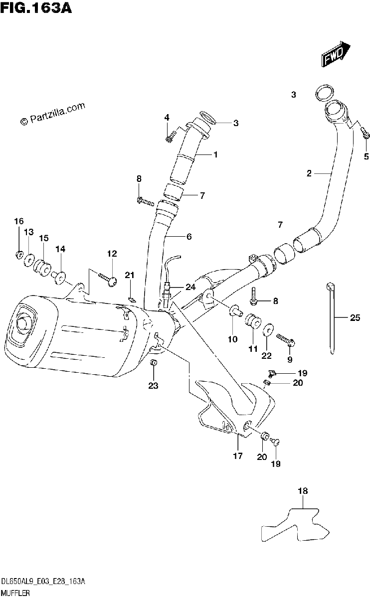 Diagrama de 163A MUFFLER