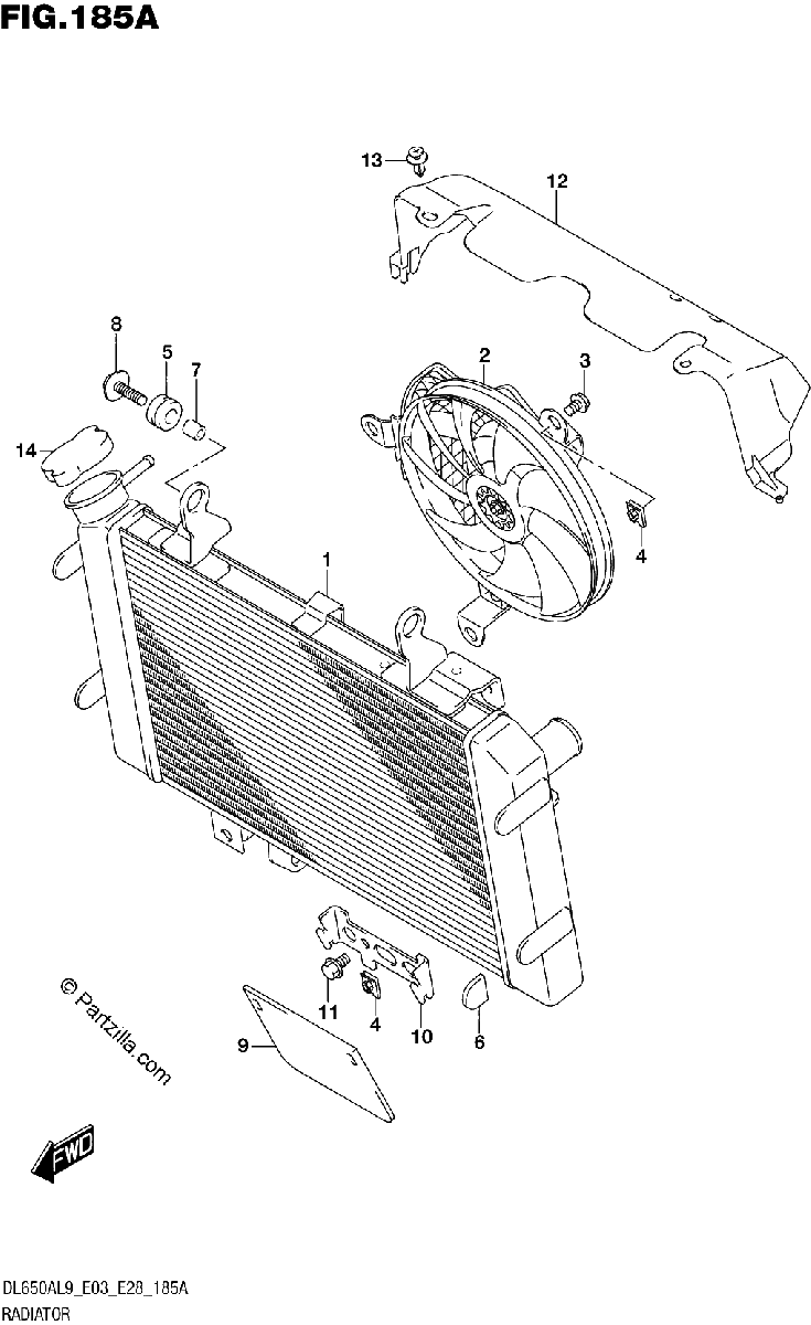 Diagrama de 185A RADIATOR