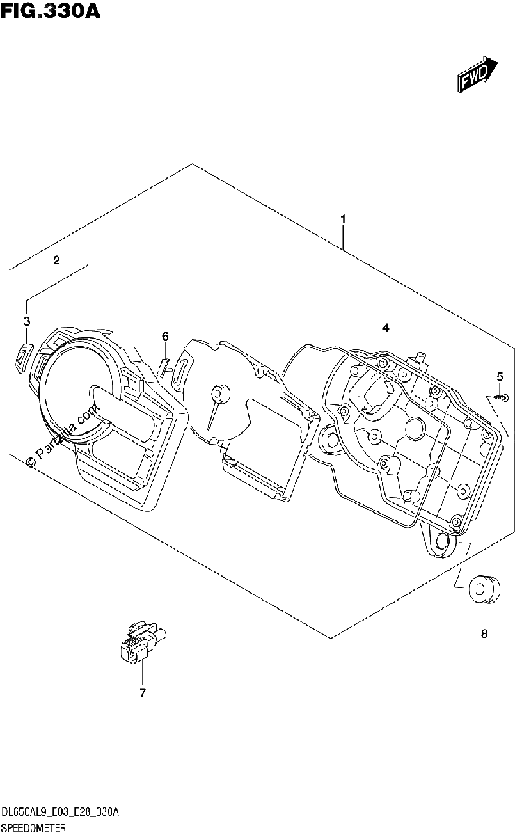 Diagrama de 330A SPEEDOMETER E28