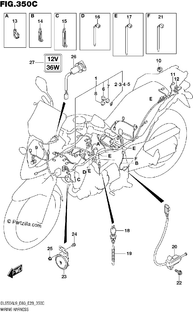 Diagrama de 350C WIRING HARNESS E33
