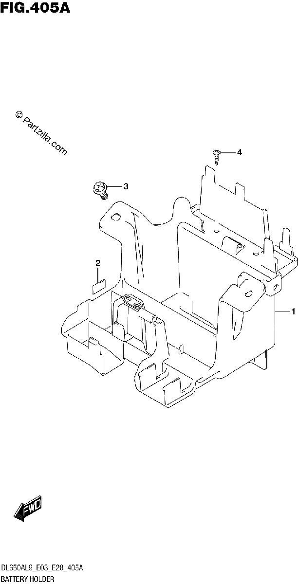 Diagrama de 405A BATTERY HOLDER