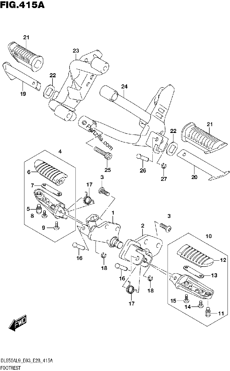 Diagrama de 415A FOOTREST