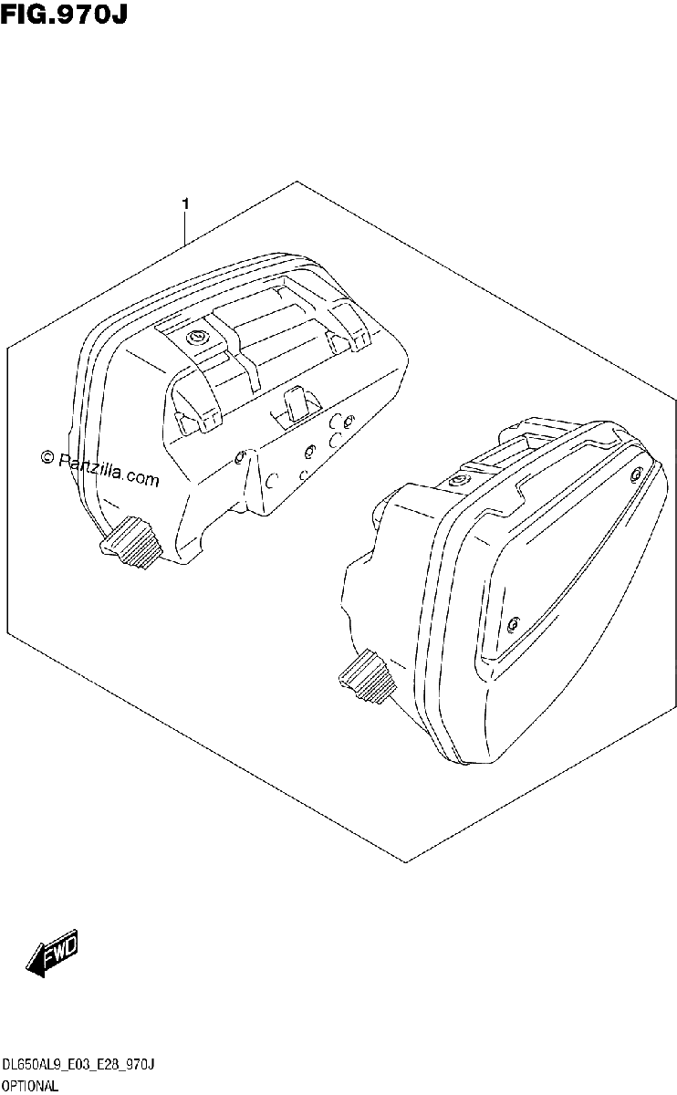 Diagrama de 970J OPTIONAL SIDE CASE SET